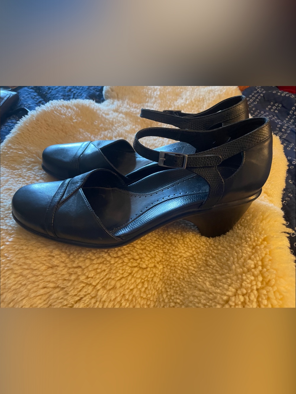 Dansko Black Leather Heels